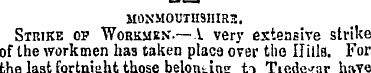 MONMOUTHSHIRE. Strike op Workmen-—A very...