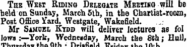 The West Riding Delegate Meeiikg will be...