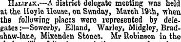 Halifax,—A district delegate meeting was...