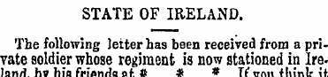 STATE OF IRELAND. The following letter h...