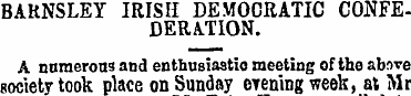 BARNSLEY IRISH DEMOCRATIC CONFEDERATION....