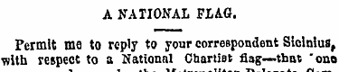 A NATIONAL FLAG. Permit ma to reply to y...