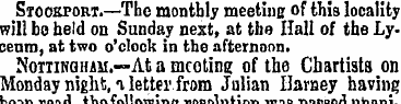 Stockport.—The monthly meetine of this l...