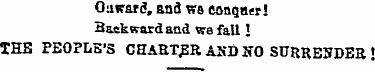 Ouward, and we eongner! Backward and we ...