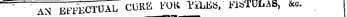 "" AN EFFECTUAL CURB FOR ViLES/ FISTULAS, to.