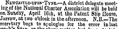 Newcastlk-upon-Tynb.—A district delegate...