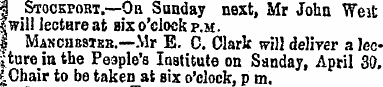 I Stockport.—On Sunday next, Mr John Wei...