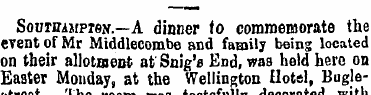 Southampton.—A dinner to commemorate the...