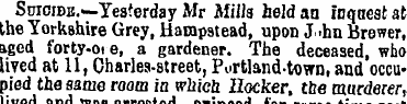 Suicibe.—Yesterday Mr Mills held an inqu...