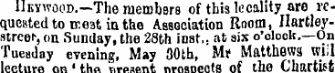 IIkywood. —The members of this lecality ...