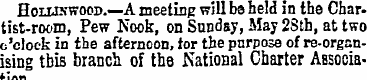 Holliswood.— A meeting will be held in t...