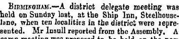 Birmingham.—A district delegate meeting ...