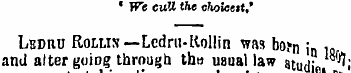 • We euU the choieeit,' Lkdru Rouis—Lcdr...