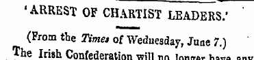 'ARREST OF CHARTIST LEADERS.' ' (From th...