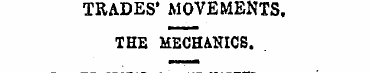 TRADES' MOVEMENTS, THE MECHANICS. TO TUB...