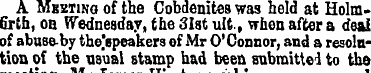 A Meeting of the Cobdenites was held at ...