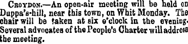 Croydon.—An open-air meeting will bo hel...