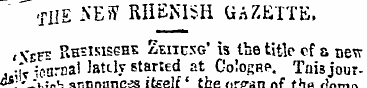 ' jUE NEn 7 RHENISH GAZETTE, iVef* Rhsis...