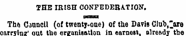 THE IRISH CONFEDEEA.TION. UflBUU The Cou...