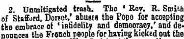 2. Unmitigated trash. The « Rov. R. Smit...