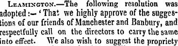 Leamington.—The following resolution was...