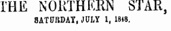 IHE NORTHERN STAR, SATURDAY, JULY 1, 1818,