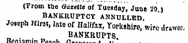 (from tbe Gazette of Tuesday, June 'JO.)...