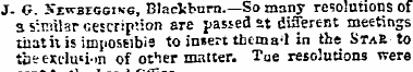 J. G. Siwbegging , Blaclcburn.—So many r...
