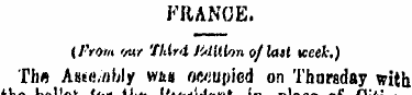 FRANCE. {From '/ur 'third Million of las...