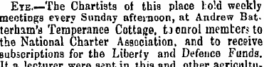 Ete The Chartists of this place bold wee...