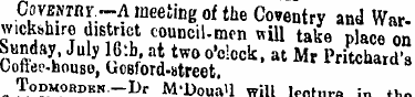 Covrawir.-A meeting of the Coventry and ...