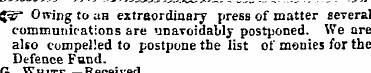 {®* Owing to an extraordinary press of m...