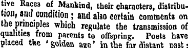 tive Races of Mankind, their characters,...