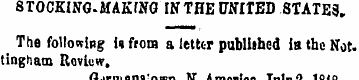 STOCKING-MAKING IN THE UNITED STATES. Th...