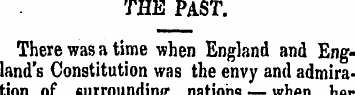 THE PAST. There was a time when England ...