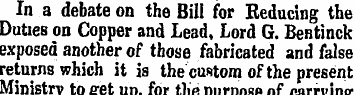 In a debate on the Bill for Reducing the...