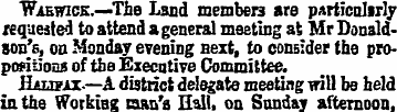Warwick.— The Land members are particula...