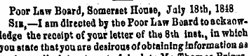 Poor Law Board, Somerset House, Jaly 18t...