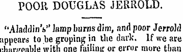 POOIl DOUGLAS JERROLD. "Aladdin's" lamp ...
