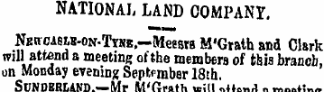 NATIONAL LAND COMPANY. Nkwcasm-on-Titne ...