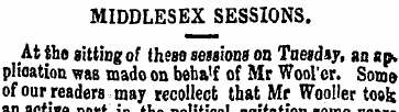 MIDDLESEX SESSIONS. At the sitting of th...