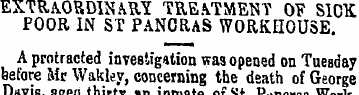 EXTRAORDINARY TREATMENT OF SICK POOR IN ...