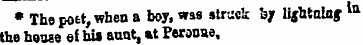 * The pott, when a boy, was struck by lf...