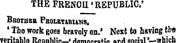 THE FRENCH'REPUBLIC Brother PaoLatAHUNS....