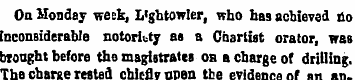 On Monday week, L'ghtowler, who has achi...