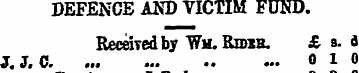 DEFENCE AND VICTIM FUND. Received by Wh-...