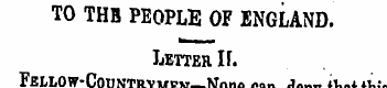 TO THB PE OPLE OF ENGLAND. Letter If. FE...