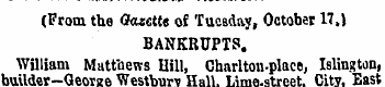 (From the Gazette of Tuesday, October 17...