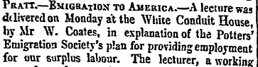 Pratt.—EMIGBA.TIOJJ to America.—A lectur...