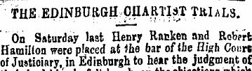 THE EDINBURGH OUARTIAT TfcL\L3. On Satur...